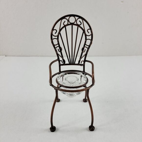 Metal Chair Taper Candlestick Holder - Picture 1 of 8